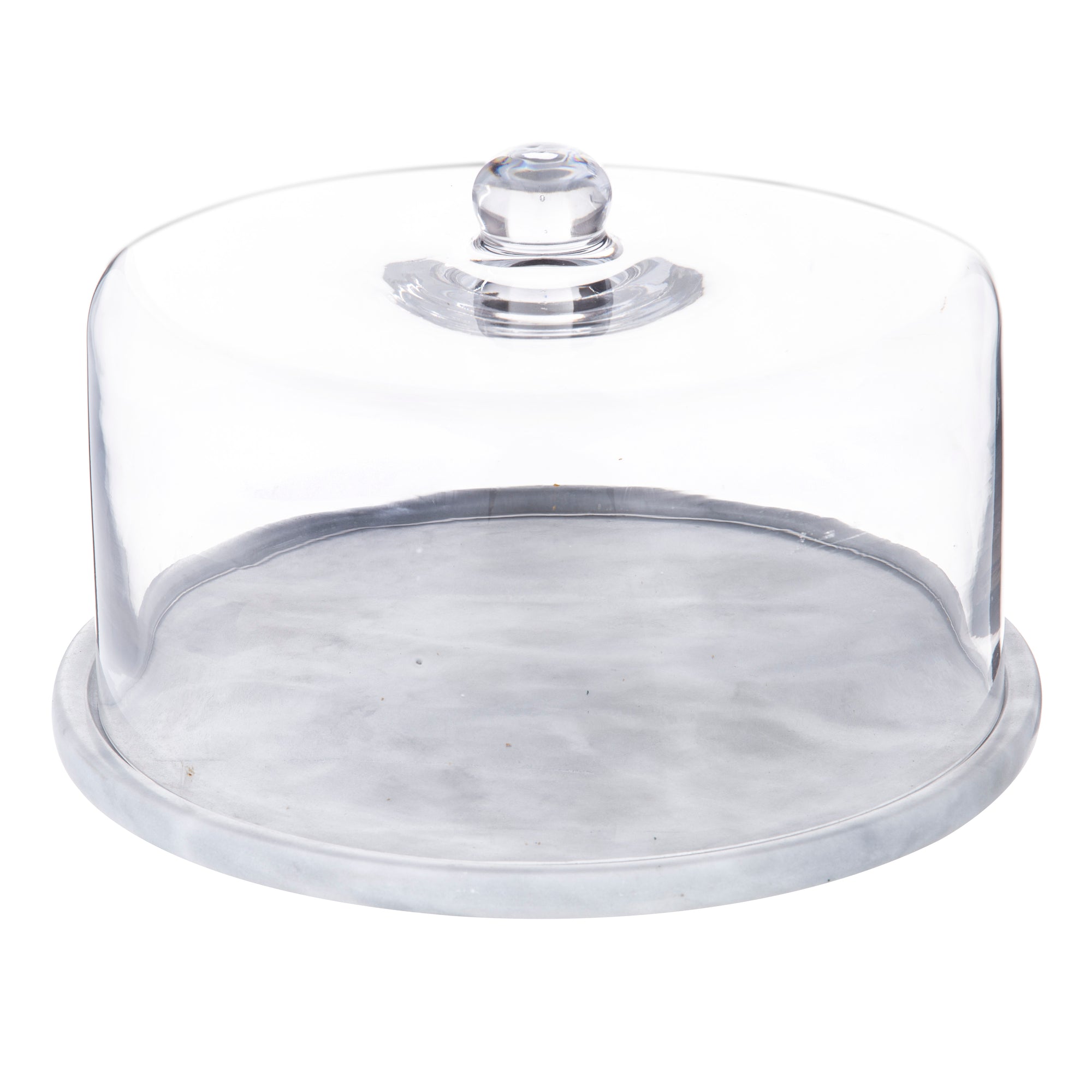 DAVIS &amp; WADDELL NUVOLO MARBLE ROUND DOME GREY/CLEAR