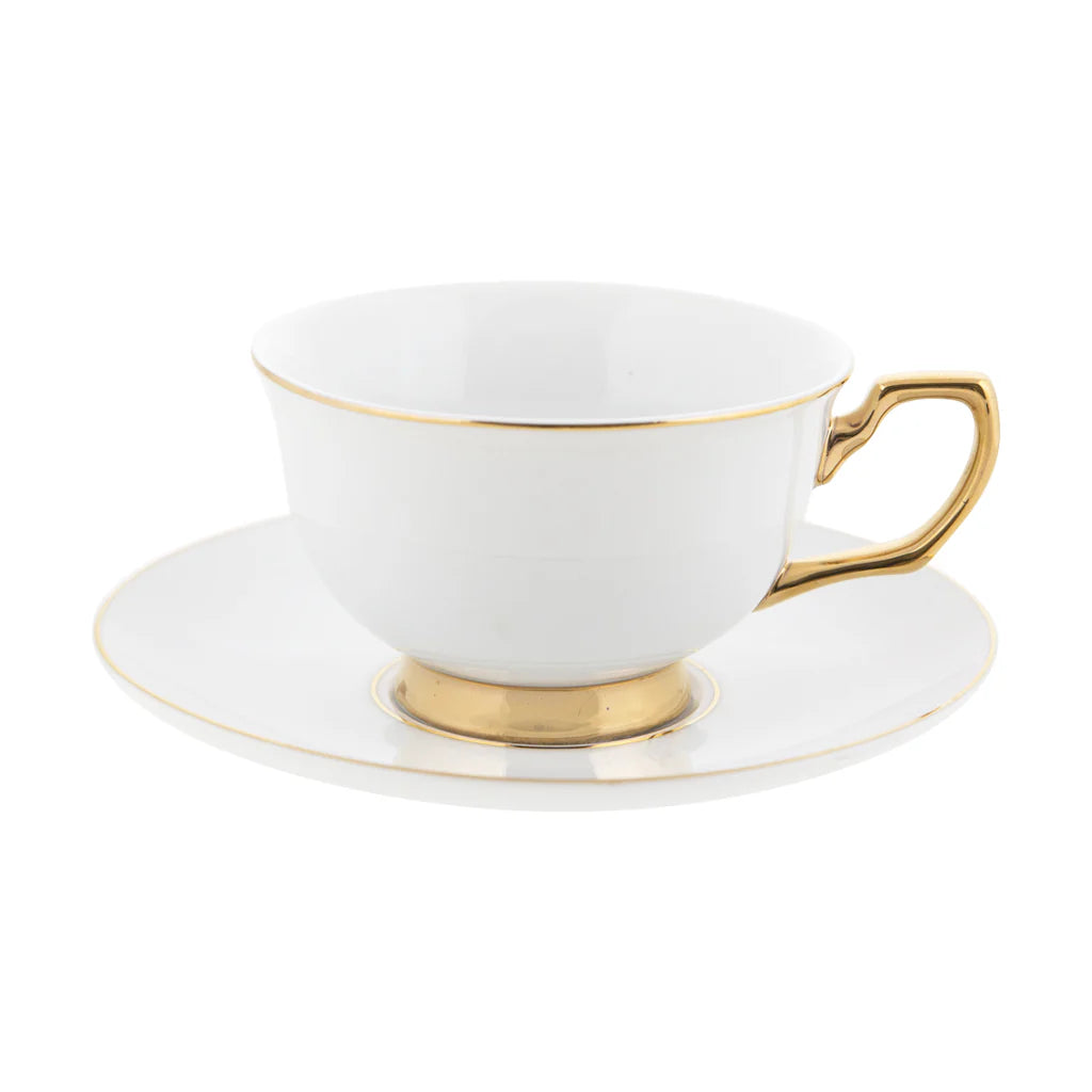 Ivory Tea Cup and Saucer