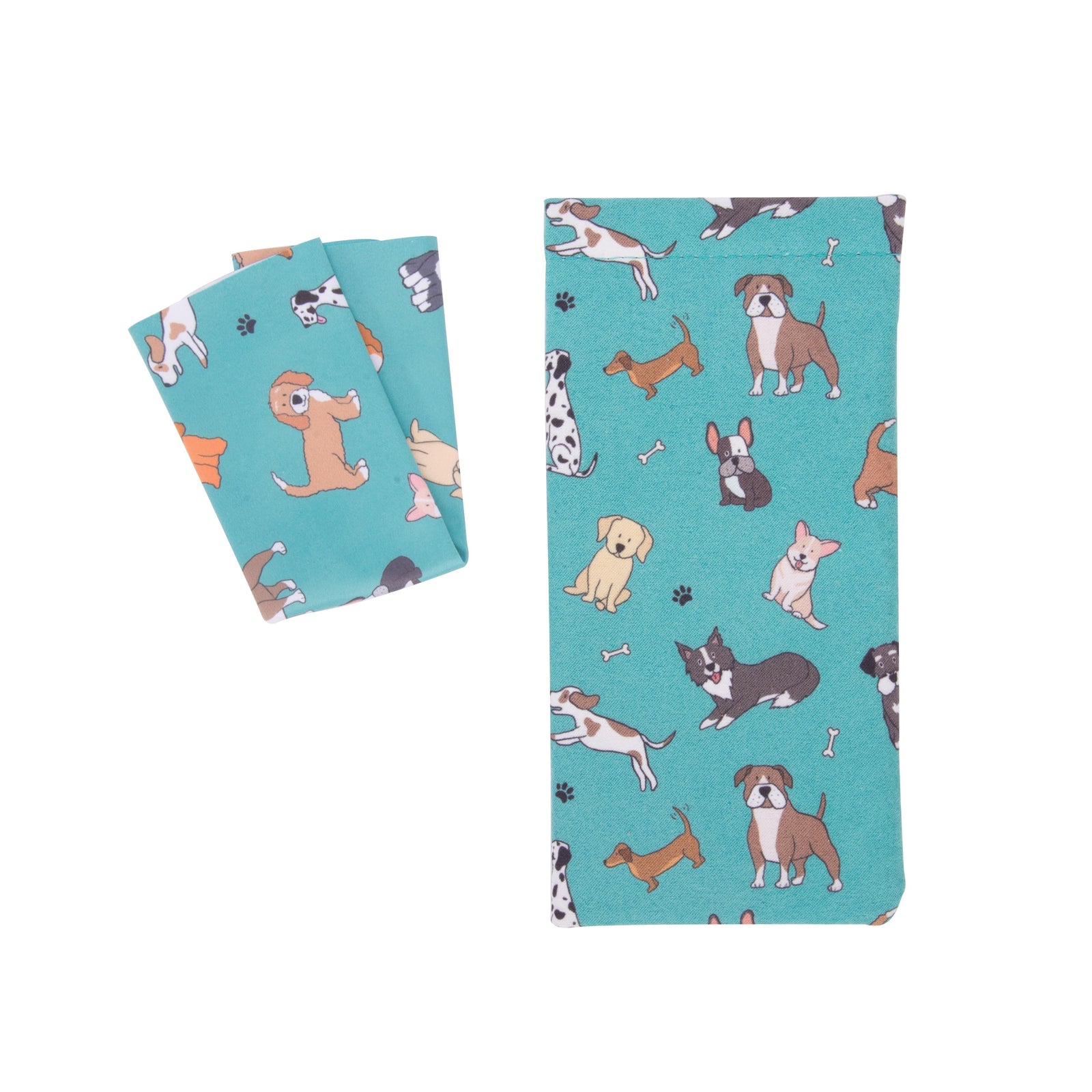 The Dog Collective Snap Shut Glasses Case & Cleaning Cloth Assorted