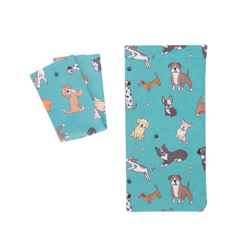 The Dog Collective Snap Shut Glasses Case & Cleaning Cloth Assorted