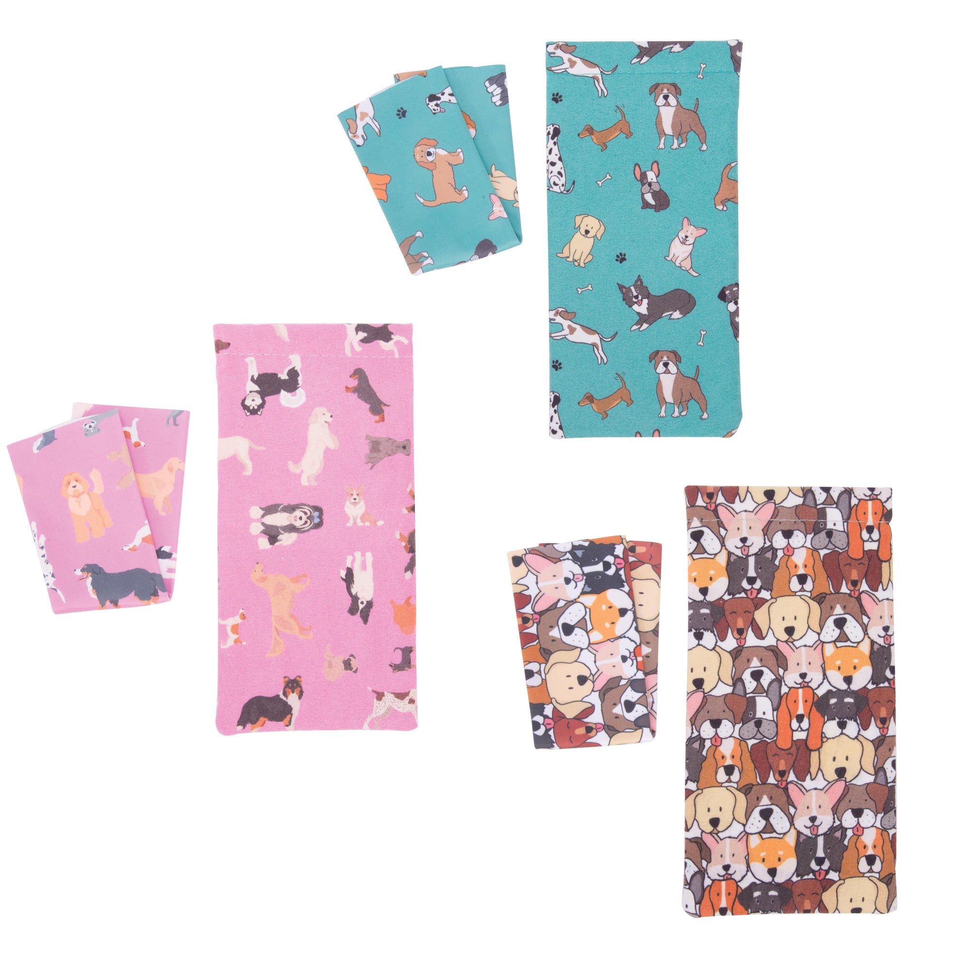 THE DOG COLLECTIVE SNAP SHUT GLASSES CASE &amp; CLEANING CLOTH ASSORTED