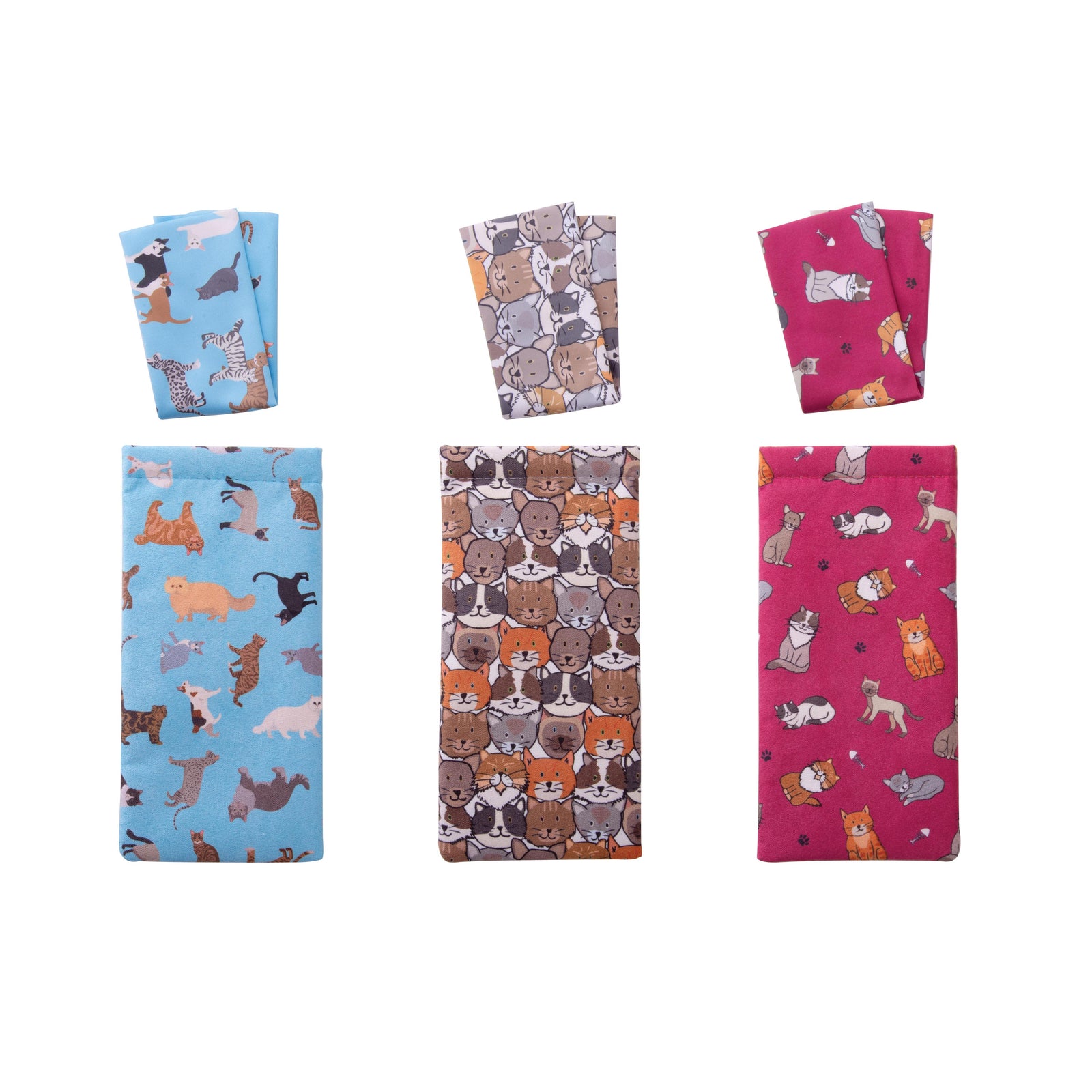 The Cat Collective Snap Shut Glasses Case & Cleaning Cloth Assorted