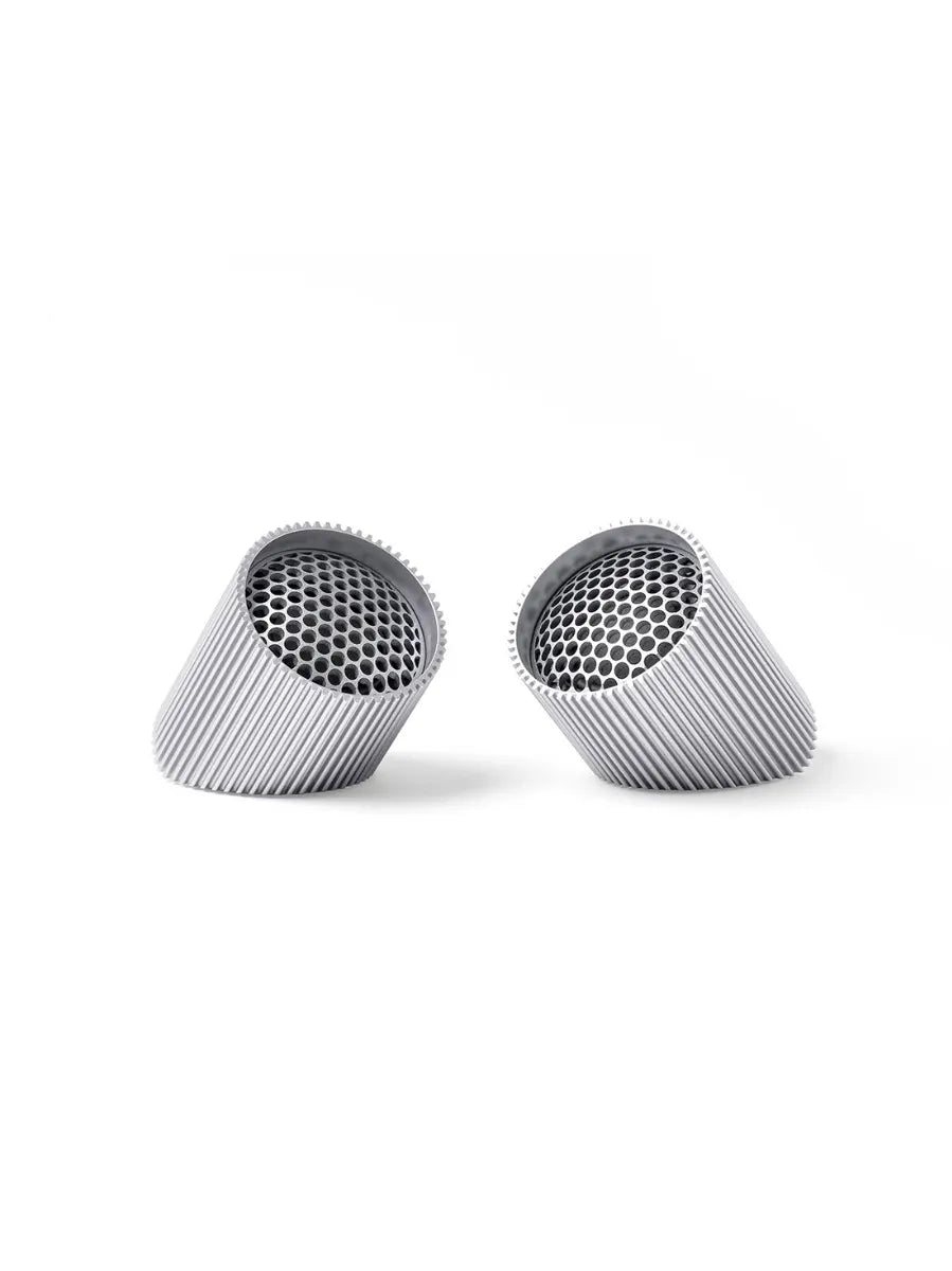 Ray-Set of Magnetic B/T Speakers - Raw Aluminium