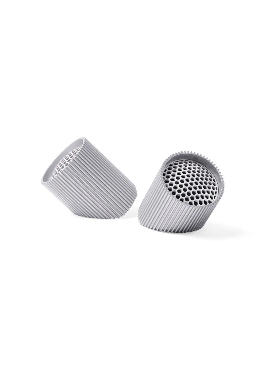 Ray-Set of Magnetic B/T Speakers - Raw Aluminium