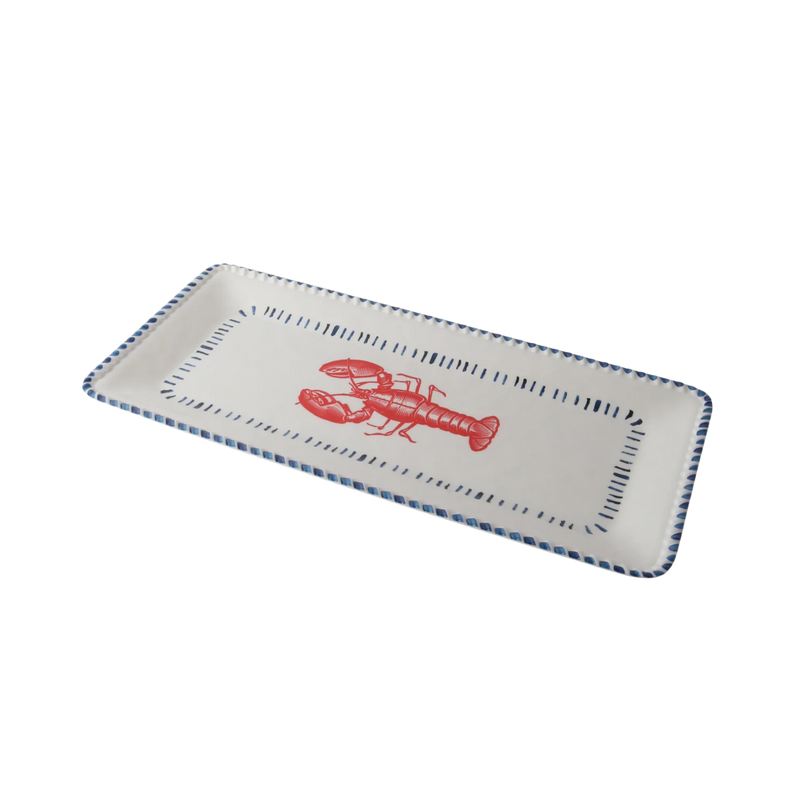 Melamine Nautical Lobster Rect Platter 43cm