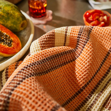 ISHANI STRIPE TEA TOWEL - DESERT