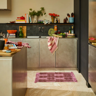 ISHANI STRIPE TEA TOWEL - POSY