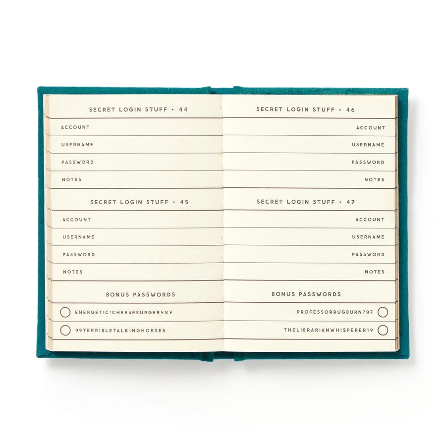 Definitely Not My Passwords Tiny Diary