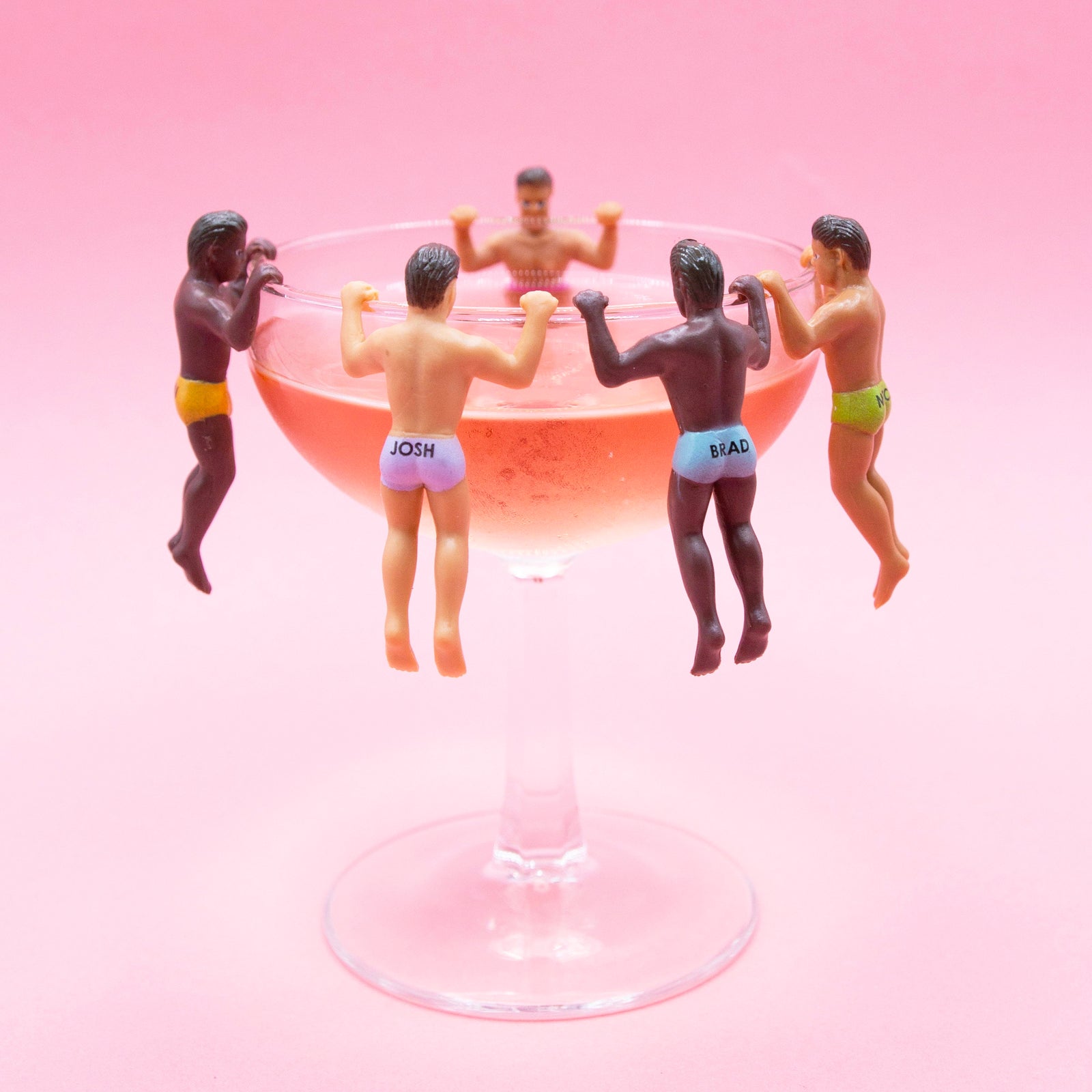 Hunky Buddies Drink Markers 6pcs Set Multi-Coloured