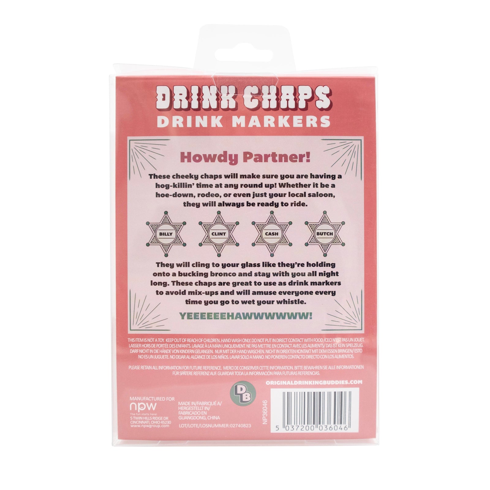 Drinking Chaps Drink Markers - Set of 4