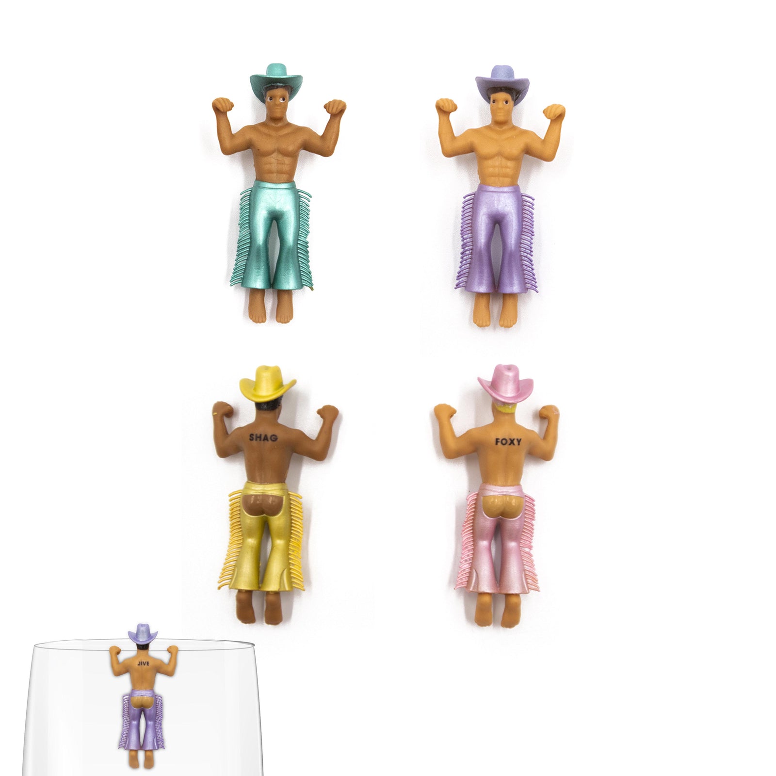 Disco Cowboy Drink Markers - Set of 4