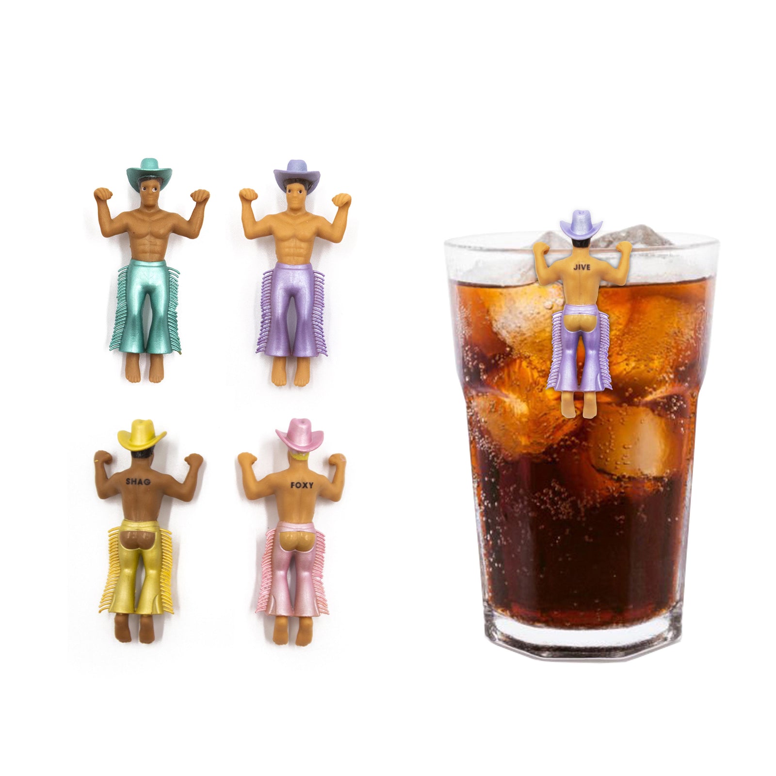 Disco Cowboy Drink Markers - Set of 4