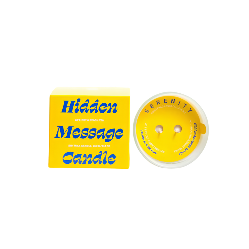 Hidden Message Candle - Apricot & Peach Tea