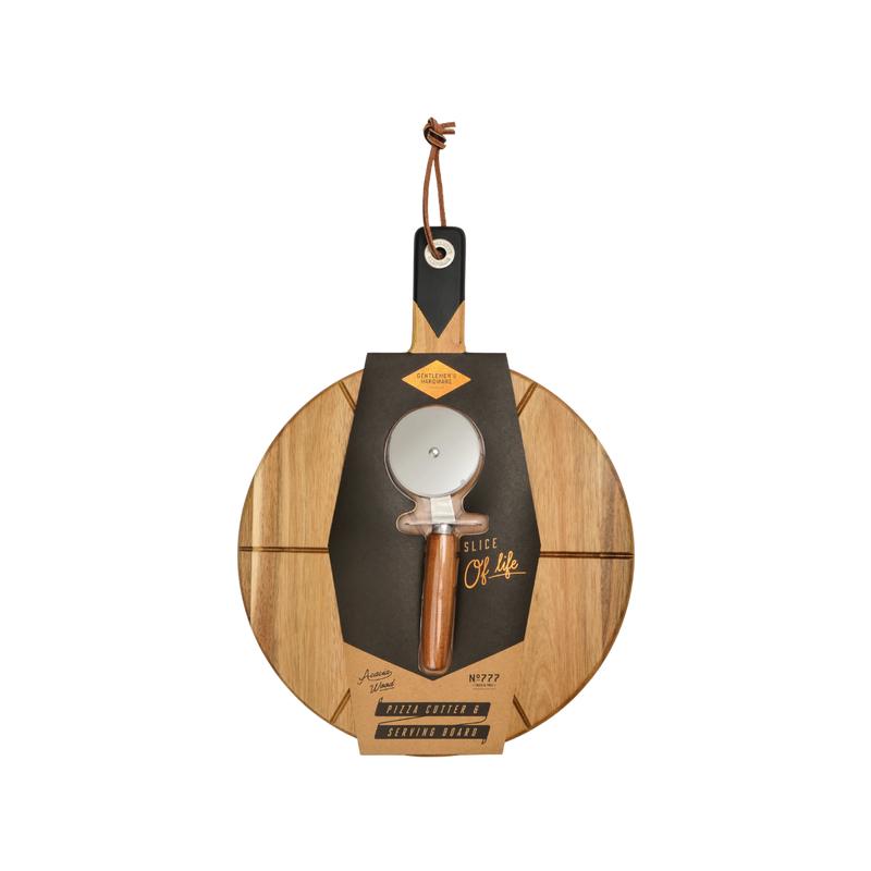 Pizza Cutter & Serving Board