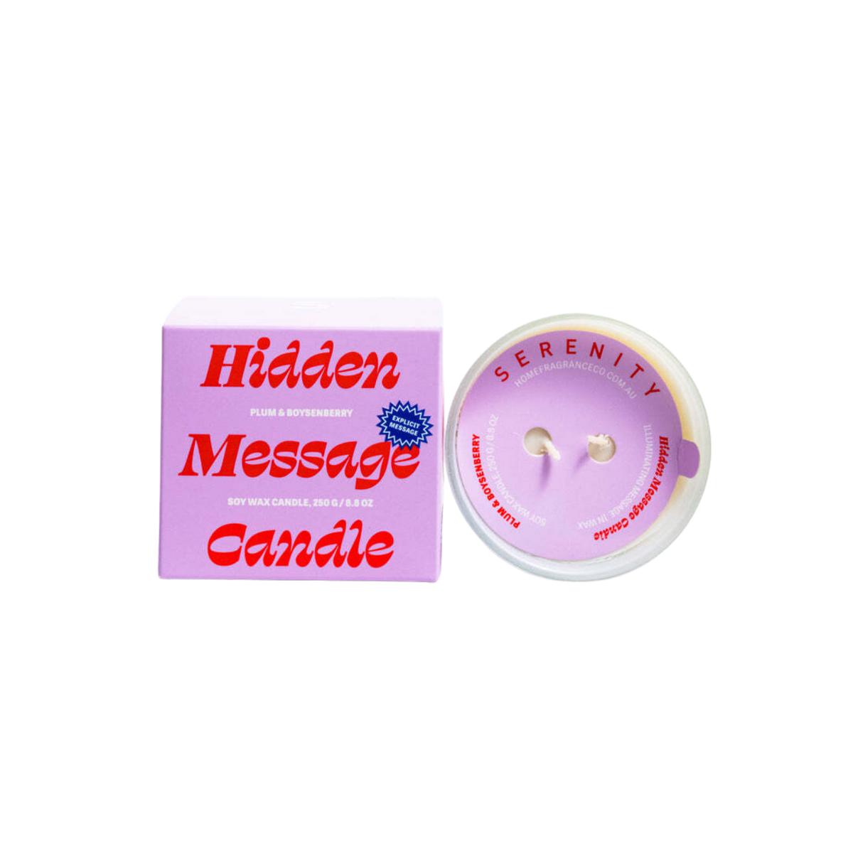 Hidden Message Candle - Plum & Boysenberry