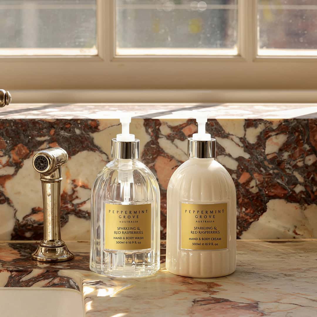 Hand & Body Cream 500ml - Sparkling & Red Raspberries
