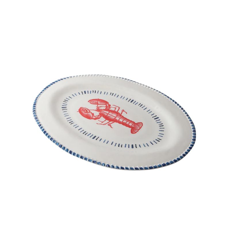 Melamine Nautical Lobster Oval Platter 48cm