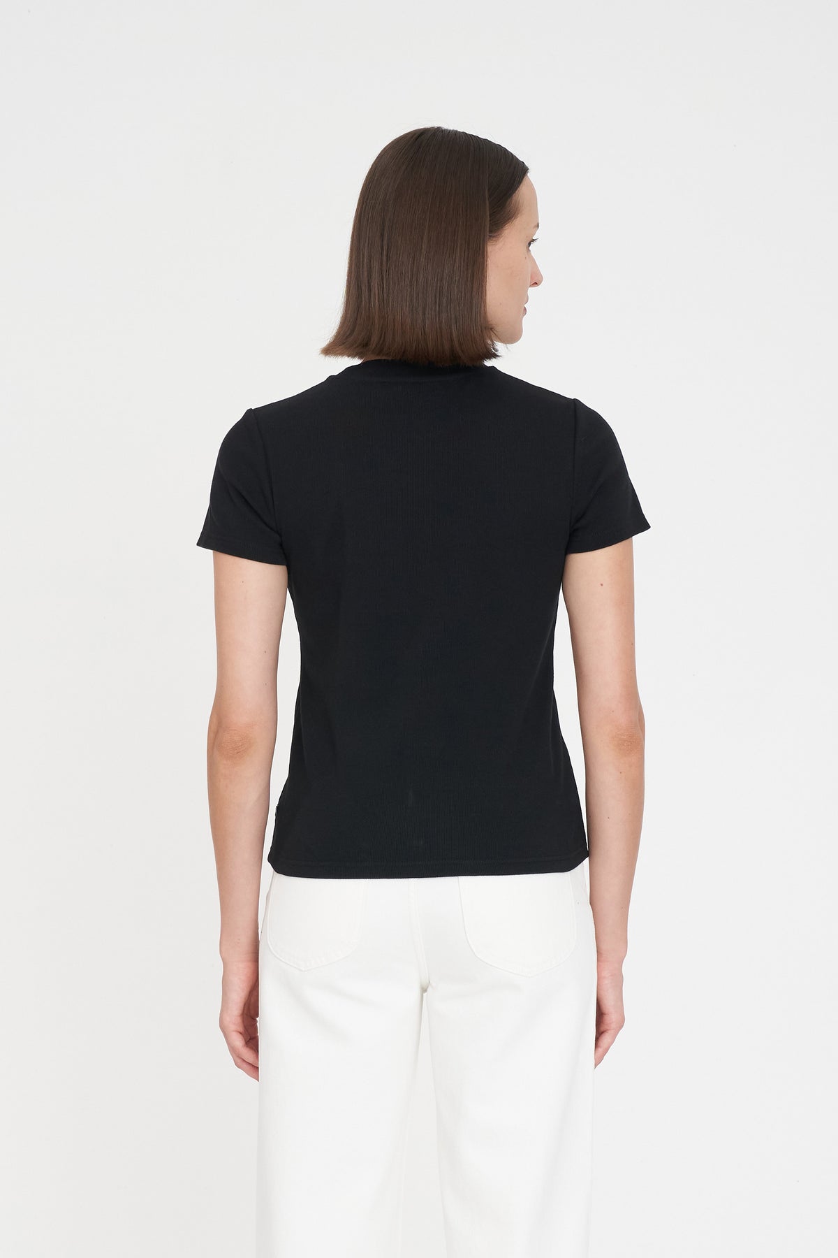 Slim Rib Tee/3ball - Black