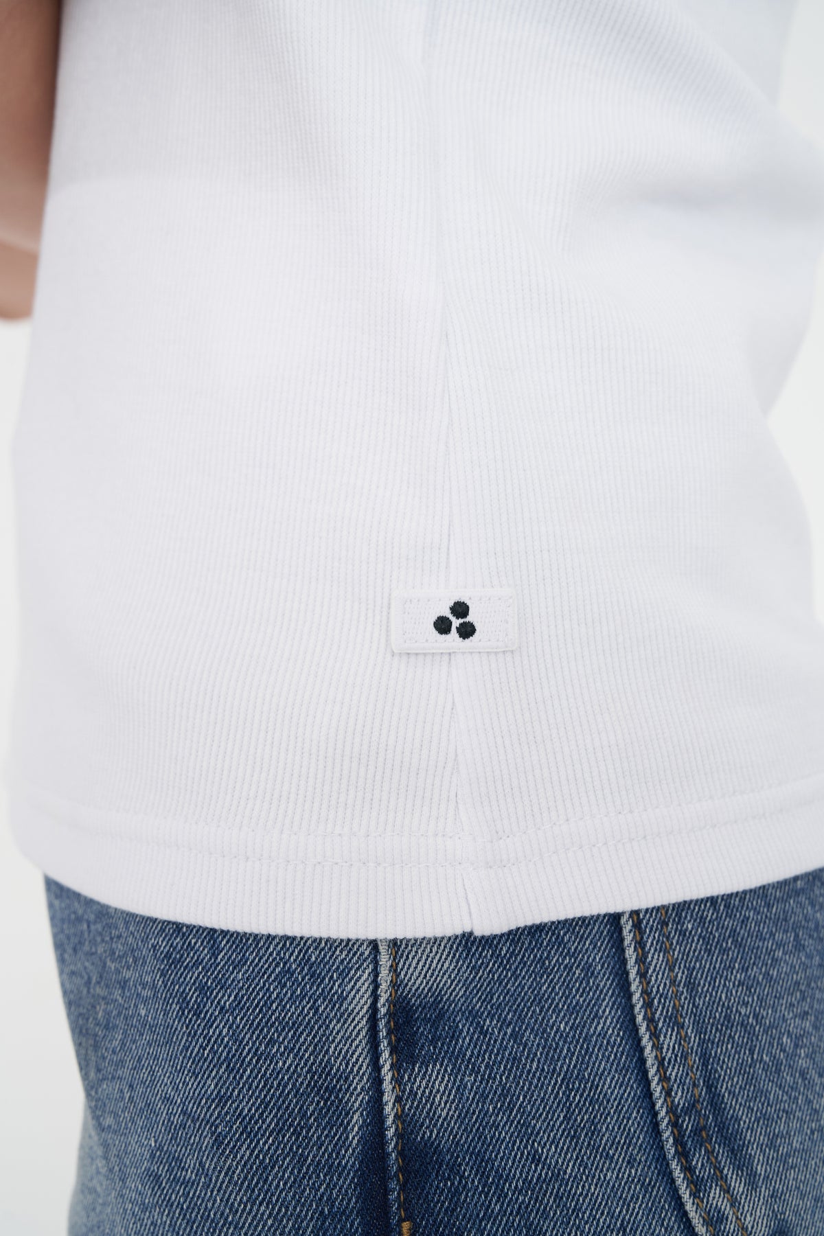 Slim Rib Tee/3ball - White