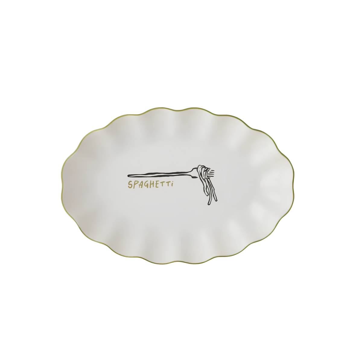 Mangiare Spaghetti Ceramic Dish