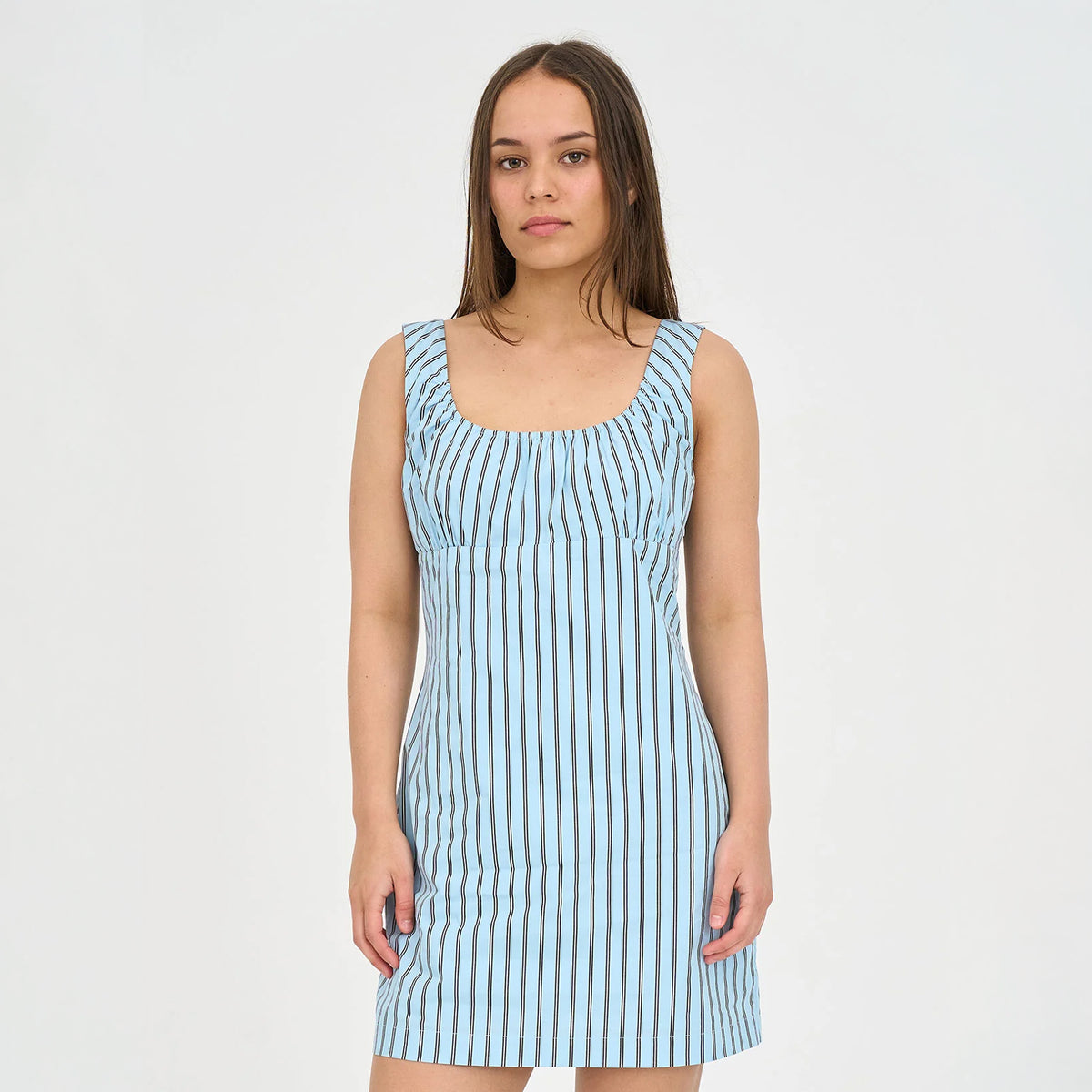 Stripe Cora Mini Dress Bay Blue