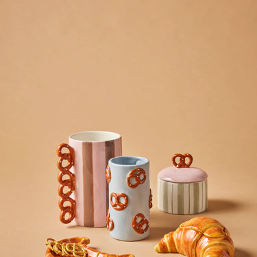 Emporium Pierre Pretzel Vase Blue & Brown