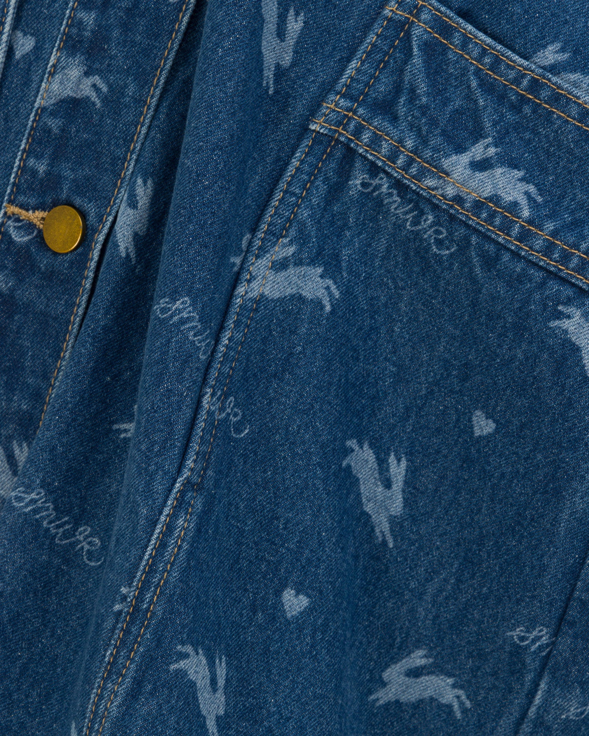 Royal Match Denim Mini Dress