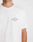 Ample Tee - Unbleached with Diamond Print