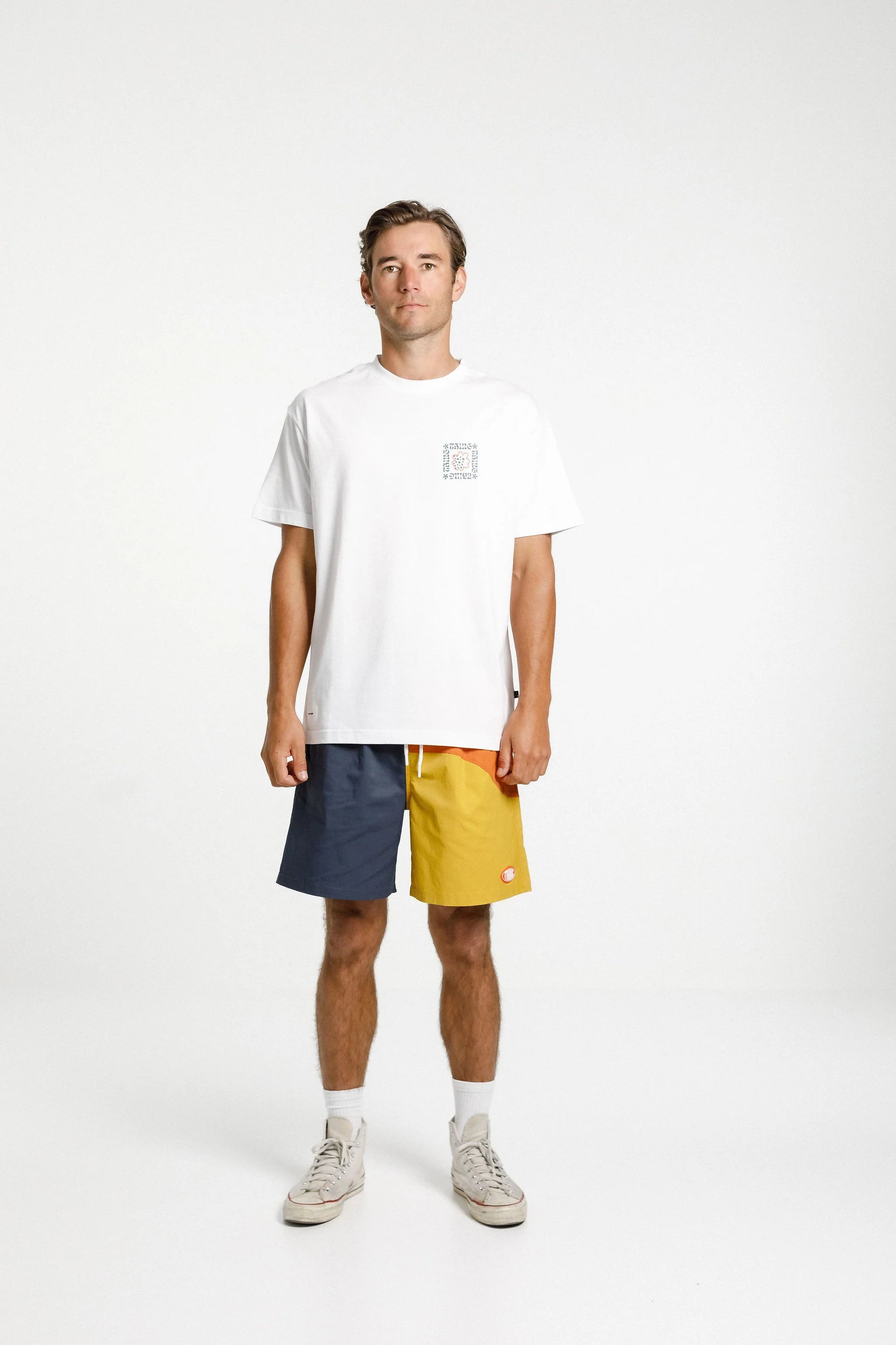 Ample Tee - White with Flora Thing Print