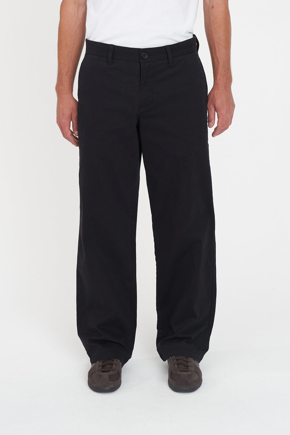 Wide Fit Chino Pant - Black