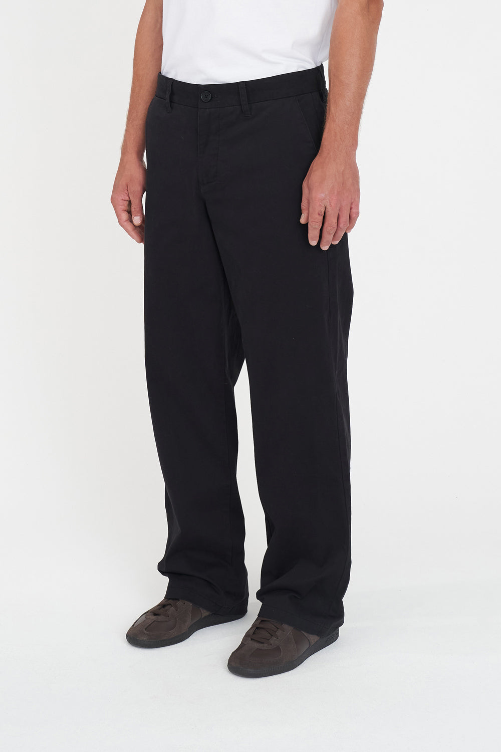 Wide Fit Chino Pant - Black