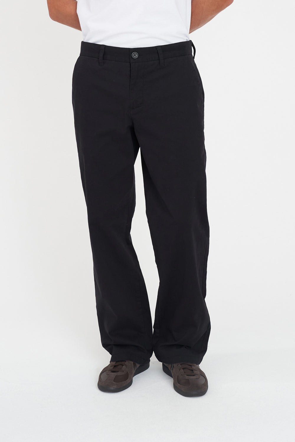 Wide Fit Chino Pant - Black