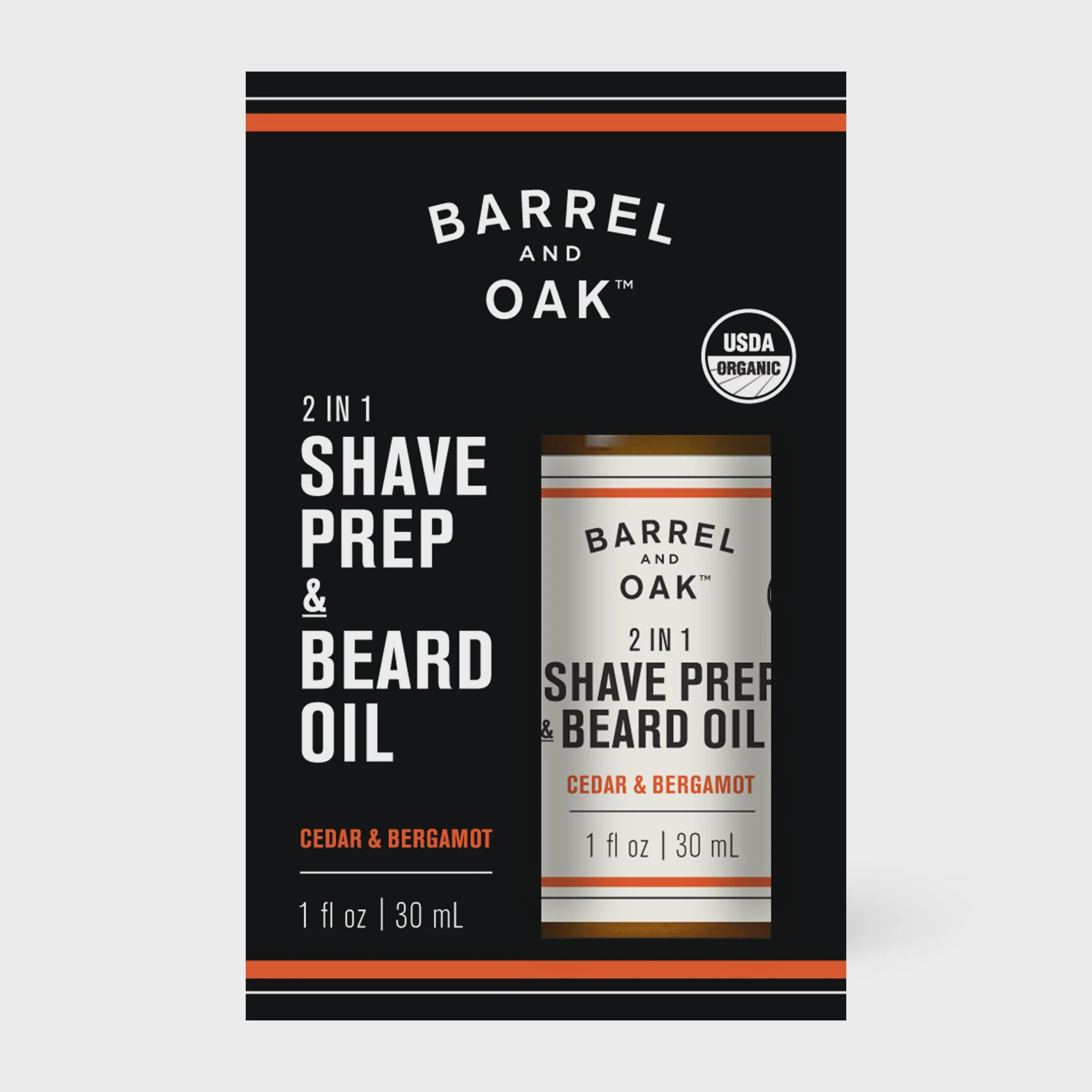 2 in 1 Shave Prep &amp; Beard Oil - Cedar &amp; Bergamont